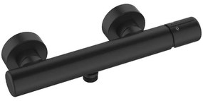 Laveo Pretto, nástenná termostatická sprchová batéria 150mm, čierna matná, LAV-BAO_740D