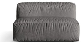 Sivý zamatový modul pohovky (stredový diel) Martina – Micadoni