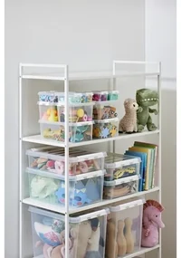 SmartStore Úložný box s bielymi klipmi Classic, 21 l, 21 l