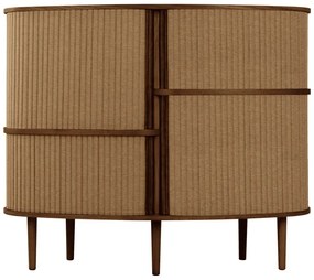 Hnedo-svetlohnedá skrinka v dekore duba s posuvnými dverami 120x100x50 cm Audacious – UMAGE