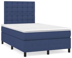 Boxspring posteľ s matracom a LED modrá 120x190 cm látka 3270231