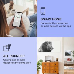 Klarstein Wonderwall Air Art Smart, infračervený ohrievač, 60 x 120 cm, 700 W, lev