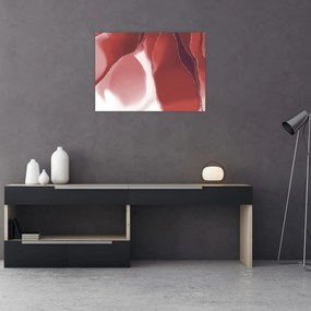 Obraz - Červená abstraktná kvetina N⁰3 (70x50 cm)