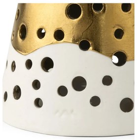 Porcelánový svietnik v zlatej farbe Kähler Design Nobili, výška 19 cm