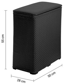 Gedy Gedy, AMBROGIO kôš na bielizeň 50x55x28 cm, čierna, 203814