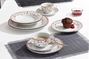 Kávový servis (18 dielov) Shanti Doppio, farebné kvety