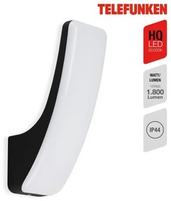 Telefunken 311605TF - LED Vonkajšie nástenné svietidlo LED/15W/230V IP44 čierna