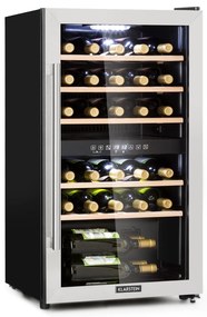 Klarstein Vinamour 29D, vinotéka, 2 zóny, 80 l, 29 fliaš, 5-22°C, ovládanie