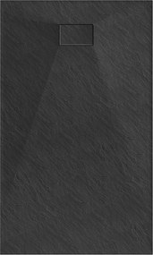 Mexen Hugo, SMC obdĺžniková sprchová vanička 150 x 80 cm, čierna matná, 42708015