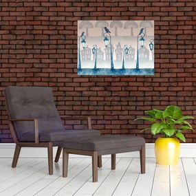 Obraz - Havrany strážiace mesto (70x50 cm)