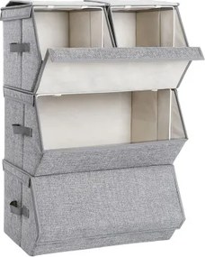 Set stohovateľných boxov RLB22GY (4 ks)