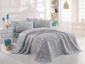 Prehoz cez posteľ Luisa 200x235 cm modrý