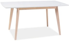 AKCIA Biely jedálenský stôl COMBO II 120(160)X80, rozkladací II. akosť