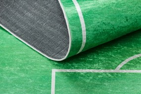 Detský koberec protišmykový BAMBINO 9731 futbalové ihrisko, zelený