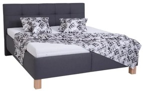 Čalúnená posteľ s matracom a úložným priestorom MARIA 180x200 cm sivá