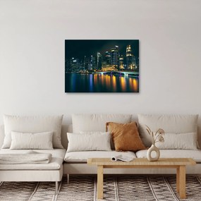Obraz nočného Singapuru (70x50 cm)