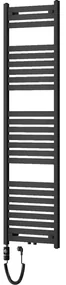 Mexen Uran, elektrické vykurovacie teleso 1800x500 mm + vykurovacia tyč 900 W, čierna, W105-1800-500-2900-70