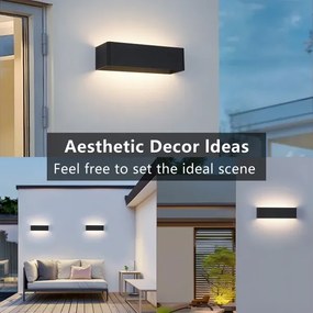 Brilagi - LED vonkajšie nástenné svietidlo DONNANI LED/12W/230V 30 cm čierne IP44