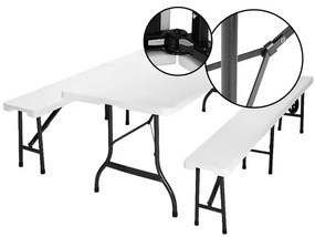 InternetovaZahrada Pivný set 183 cm - biely