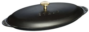 Staub liatinový tanier na ryby s vekom 31 cm/0,7 l čierny, 1332125