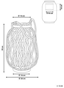 Dekoratívny lampáš 40 cm drevený MAURITIUS  Beliani