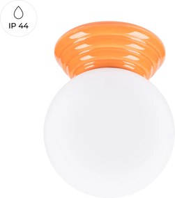 Stropné svietidlo Zori, 1x biele sklenené tienidlo, or