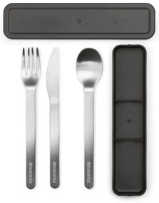 Antikoro cestovný príbor v striebornej farbe v súprave 3 ks Make & Take – Brabantia