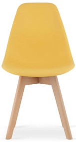 Set dvoch jedálenských stoličiek KITO horčicové / naturálne nohy (2 ks)