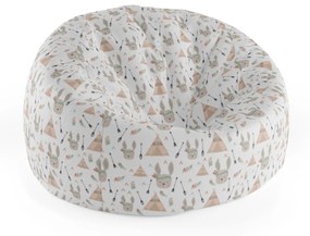 Sablio Sedací vak Cocoon Zajíci u stanu - 75 x 45 x 35 cm