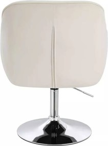 LuxuryForm DESIGN Stolička AVOLA VELUR na striebornom tanieri - biela