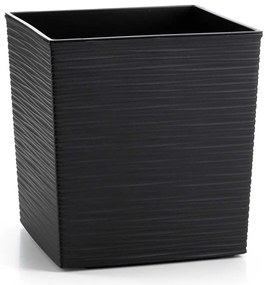 PLASTOVÝ KVETINÁČ FLORE RIFLO 25X25 CM ČIERNA