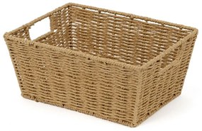 Compactor Ručne pletený košík ETNA, 31 x 24 x 14 cm, béžová