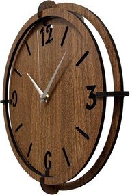 Hodiny z orechového dreva pre moderný interiér| SENTOP HDF0601-ORECH-WENGE