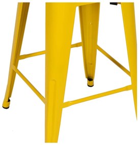 Žlté kovové barové stoličky v súprave 2 ks (výška sedadla 61 cm) – Ixia