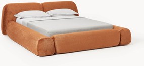 Čalúnená posteľ z plyšového buklé Wolke