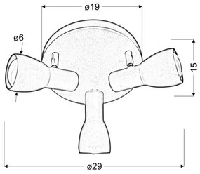 Bodové svietidlo PICARDO 3xE14/40W/230V tyrkysová
