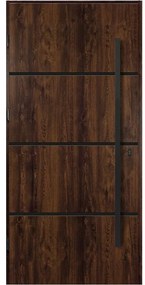 Dvere vchodové Fobos 90L ořech