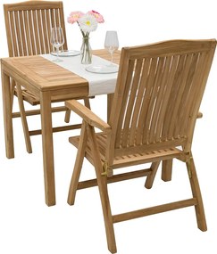 DEOKORK Záhradná teaková zostava LAGUNA QUATRO 1+2