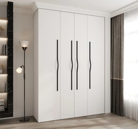 Šatníková skriňa 170 cm Carmela 40-2 (biela + čierna). Akcia -20%. Vlastná spoľahlivá doprava až k Vám domov. 1126573