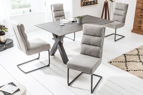 Stolička konzolová Comfort štruktúrovaný materiál svetlošedá