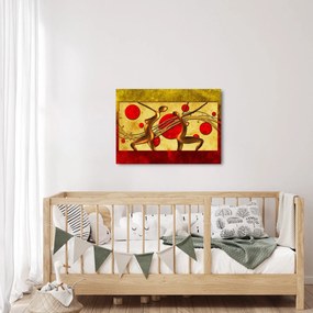 Abstraktný obraz s dvoma ženami (70x50 cm)