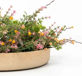 Dekoračná miska ORYVEN, sklolaminát, priemer 30 cm, béžová