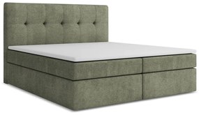 Zelená boxspring posteľ s úložným priestorom 180x200 cm Palta – Makamii