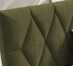 Posteľ Reve 160x200 cm, machovo zelená látka