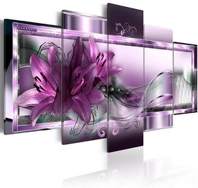 Obraz - Purple Lilies Veľkosť: 100x50, Verzia: Na talianskom plátne