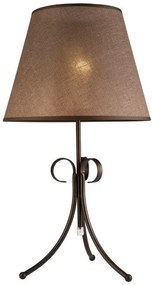 RUEL Klasická stolová lampa LOROL, 1xE27, 60W, hnedá