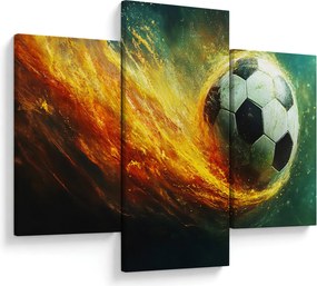 Obraz - Futbalová lopta v lete (90x60 cm)
