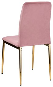 Jedálenská stolička MAVERIK zlatá / ružová