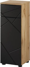 Koupelnová skříňka Mazi 45 30 cm dub Wotan/černá