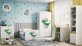 Detská skriňa Babydreams 90 cm dinosaurus biela